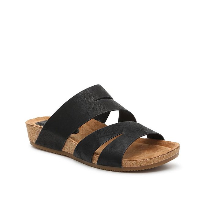 Pi Clue Artificial Leather Block Heel Slipper