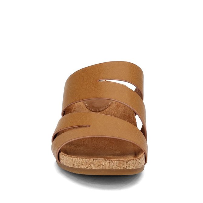 Pi Clue Artificial Leather Block Heel Slipper