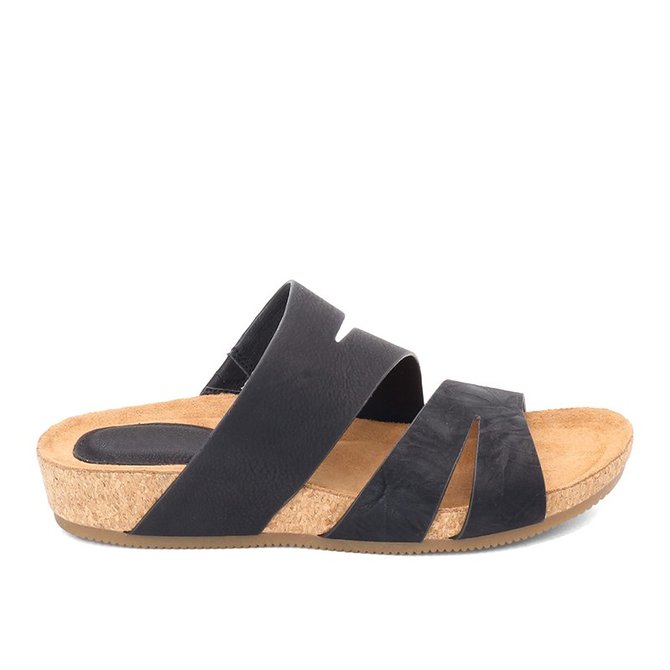 Pi Clue Artificial Leather Block Heel Slipper