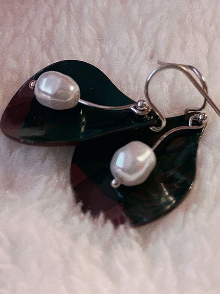 Green Vintage Alloy Earrings