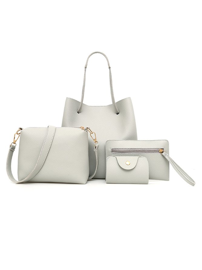 Casual 4PCS PU Crossbody Shoulder Handbag
