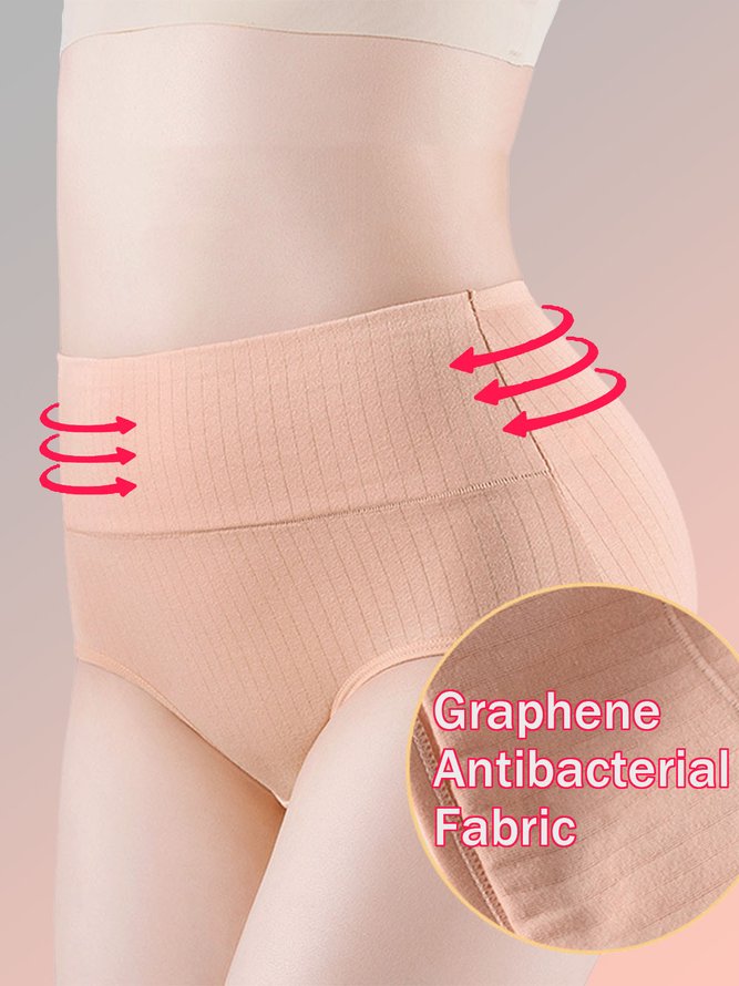 High Waist Abdominal Cotton Crotch Antibacterial Breathable Brief Brief
