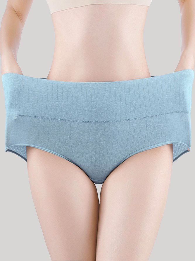 High Waist Abdominal Cotton Crotch Antibacterial Breathable Brief Brief