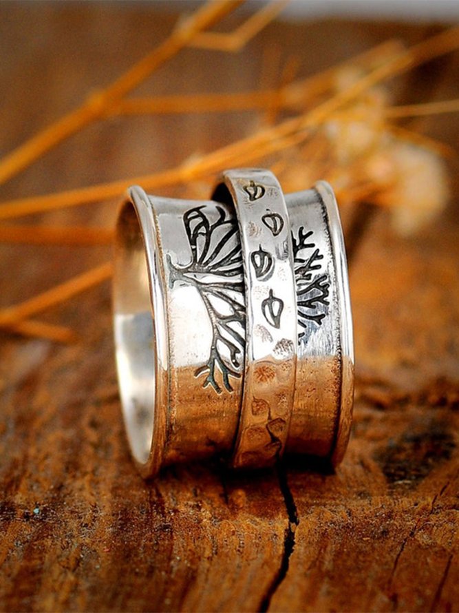 Vintage Alloy Tree of Life Ring