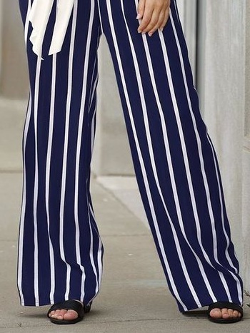 Casual Striped Casual Pants