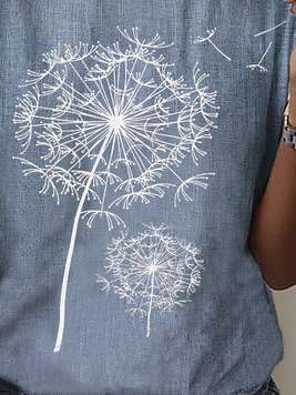 Dandelion Casual Crew Neck T-Shirt