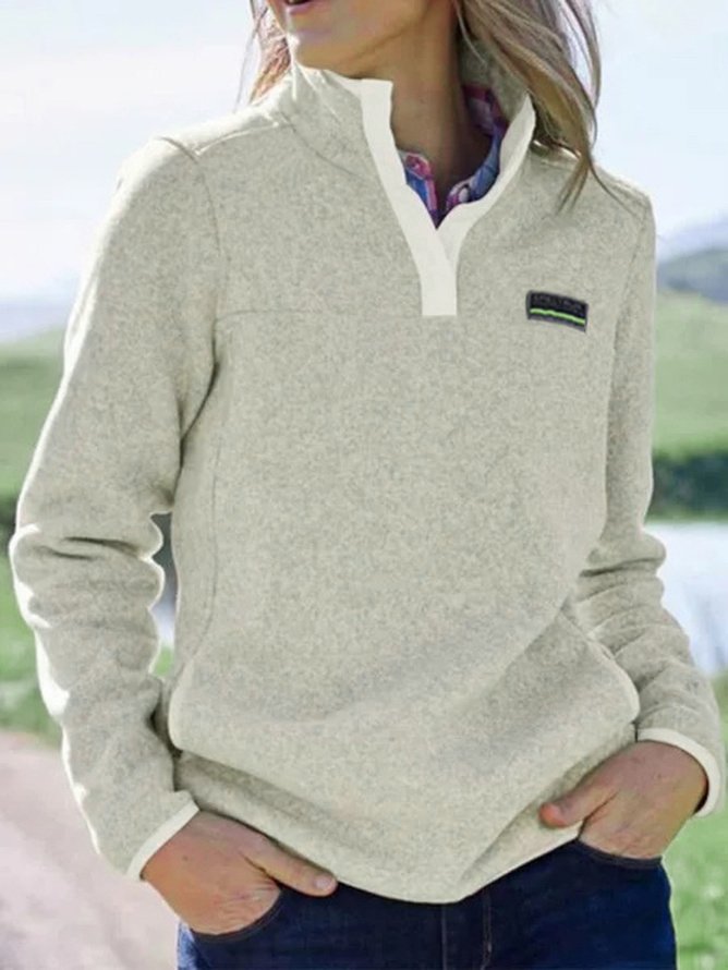 Casual Cotton Blends Hoodie & Sweatshirt