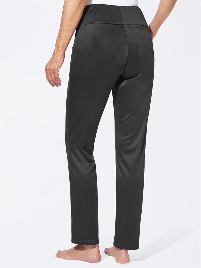 Fleece Warm Elastic Waist Casual Pants