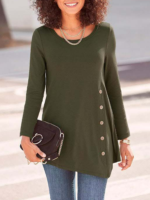 Casual Button Detail Tunic