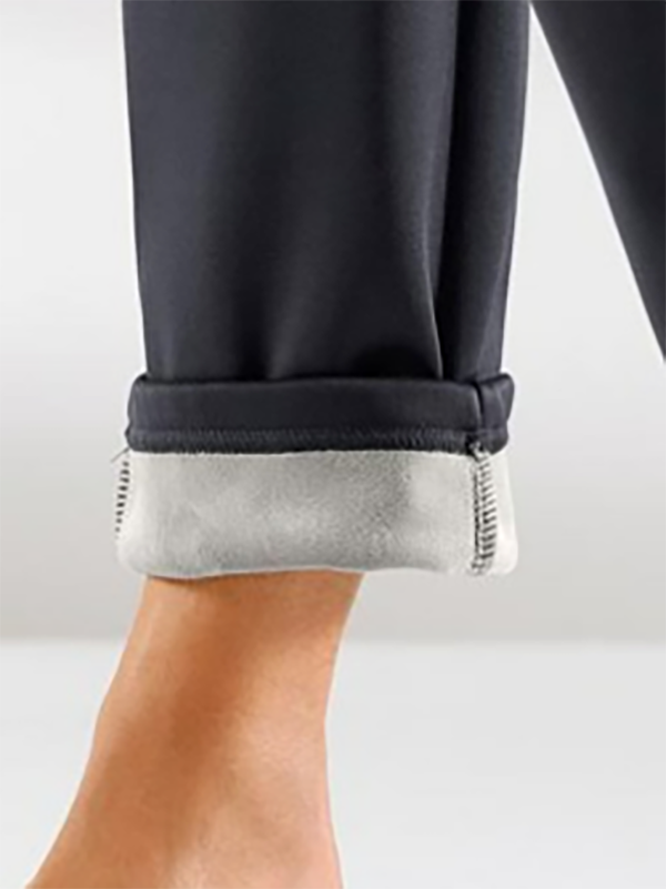 Fleece Warm Elastic Waist Casual Pants