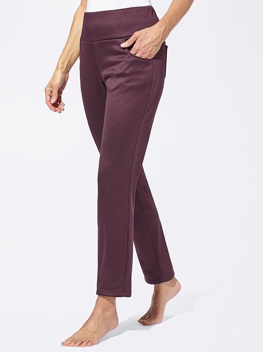 Fleece Warm Elastic Waist Casual Pants