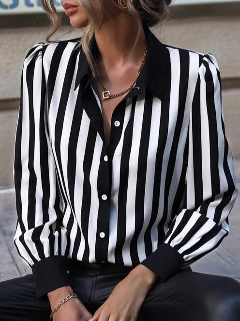 Black & White Striped Urban Shirt