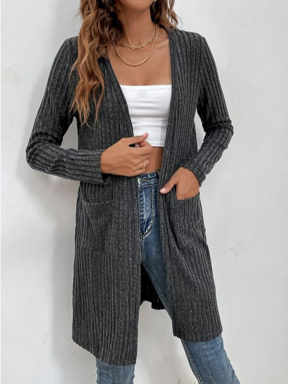 Plain Casual Wrap Other Coat