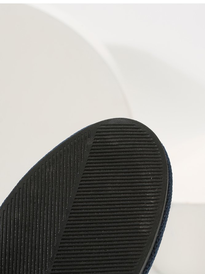 Breathable Mesh Fabric Plus Size Casual Slip On Flat Shoes