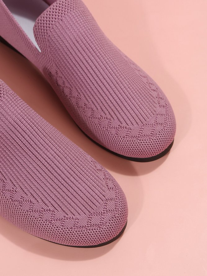 Breathable Mesh Fabric Plus Size Casual Slip On Flat Shoes