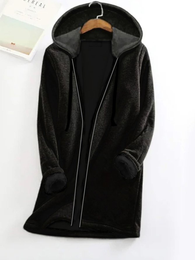 Casual Hooded Fleece Thermal Jacket
