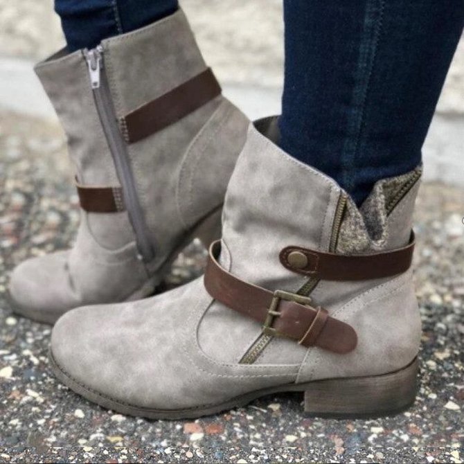 Leather Winter Daily Boots | roselinlin