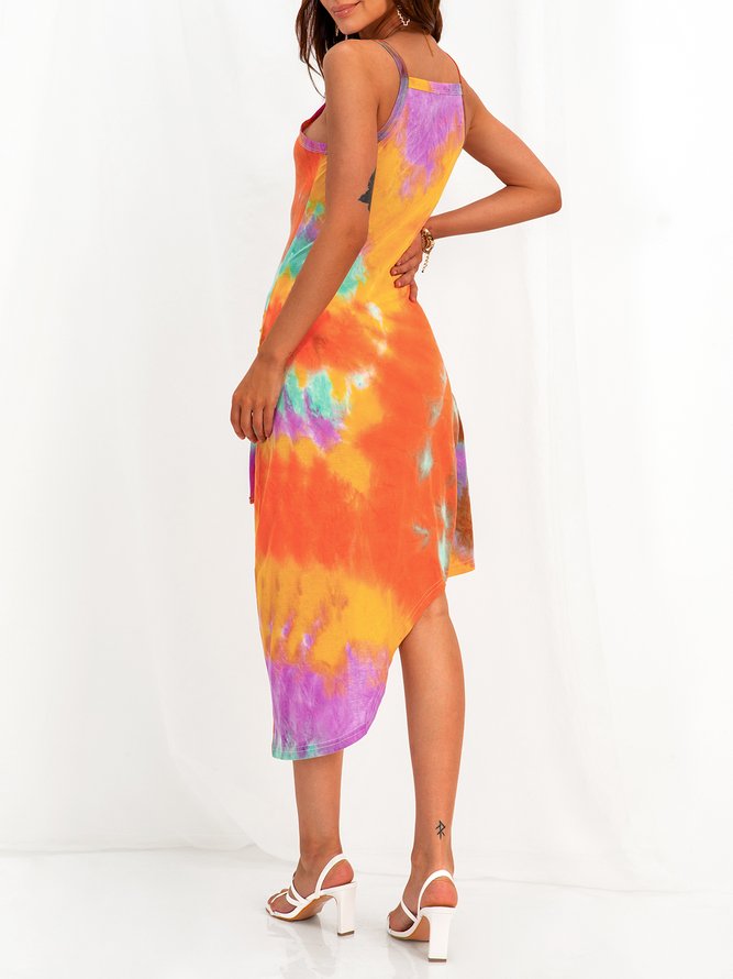 Lace-Up Spaghetti Knitting Dress