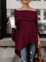 Asymmetric Batwing Off Shoulder Blouse