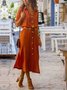 Women's Panelled 3/4 Sleeves Stylish Dress