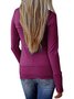 Pink Polyester Solid Casual Sweater
