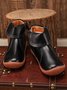 Women Casual Plain All Season Zipper Round Toe Rubber Non-Slip Classic Boots