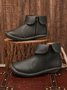 Women Casual Plain All Season Zipper Round Toe Rubber Non-Slip Classic Boots