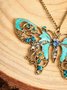 Vacation Alloy Chic Butterfly Necklace