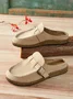 Women Casual Comfy Leather Slip On Sandals