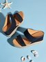 Beach vacation Straw Wedges Sandals