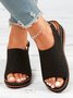 Summer Plain Hollow Out Vintage Breathable Vacation Sandals