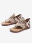 Western Style Retro Flip Flops Soft Sole Sandals