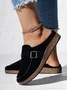 Women Casual Comfy Leather Slip On Sandals