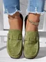 Women Casual Comfy Leather Slip On Sandals