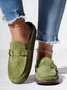 Women Casual Comfy Leather Slip On Sandals