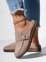 Women Casual Comfy Leather Slip On Sandals