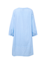 Cotton-Blend Casual V Neck Geometric Dress
