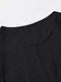 Linen Plain Crew Neck Mini Dress