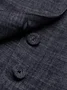 Linen Casual Plain Crew Neck Vest