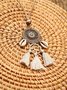 Dream Catcher Vintage Round Fringe Long Necklace Shell Sweater Chain