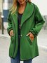 Women's Overcoat Winter Coat Long Pea Coat Ice Cream Lapel Trench Coat Fall Oversized Causal Outerwear Long Sleeve Rolled Collar