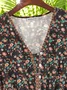 Women Multicolor Short Sleeve Printed Casual Cotton Mini Women Dress