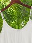 Summer Casual Solid Holiday Sleeveless Ruffle Hem Linen Tank Dress