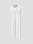 Casual Plain V-Neck Short Sleeve Knit Dress
