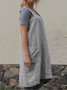 Sleeveless Apron Garden Work Pinafore Dress