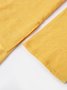 Plain Asymmetrical Hem Casual Loose Three Quarter Sleeve Crew Neck Linen Tunic