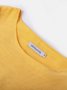 Plain Asymmetrical Hem Casual Loose Three Quarter Sleeve Crew Neck Linen Tunic