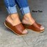 Women Fashion Style Peep Toe Slip-On Wedges Sandals