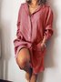 Women V Neck Long Sleeve Casual Women Dress