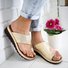 Women Fashion Style Peep Toe Slip-On Wedges Sandals